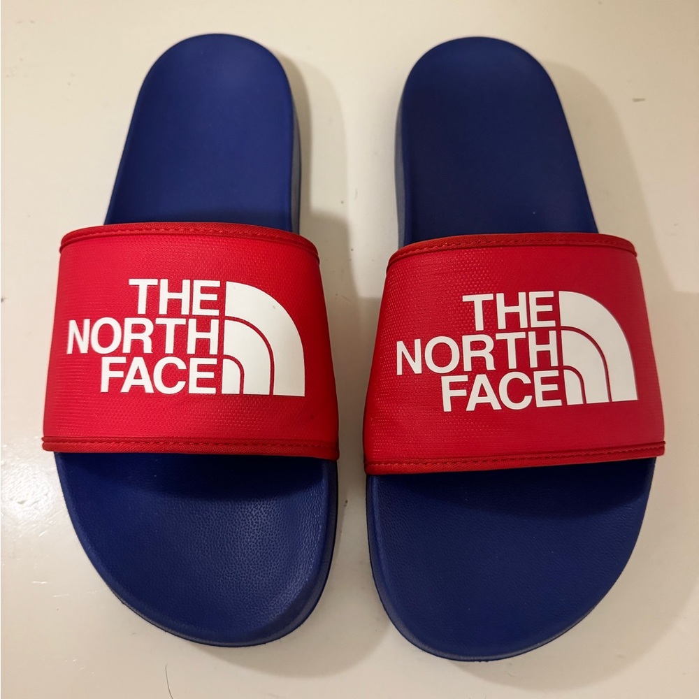 THE NORTH FACE BASE CAMP II SLIDES TNF BLUE HORIZON RED Size 12